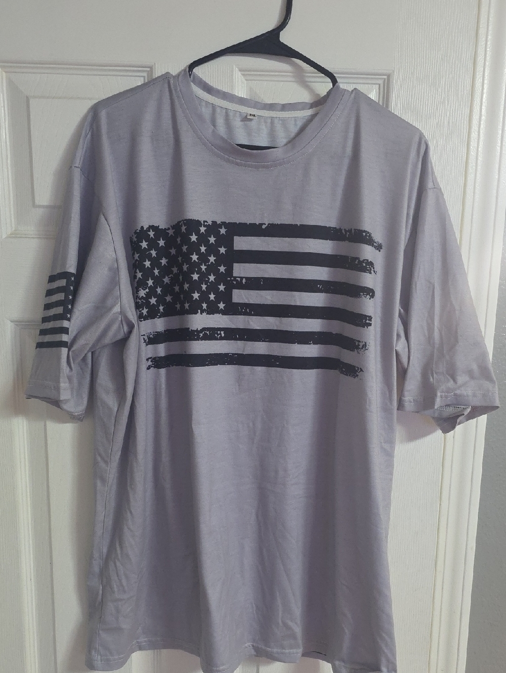 Men's Gray Graphic Flag T-Shirt